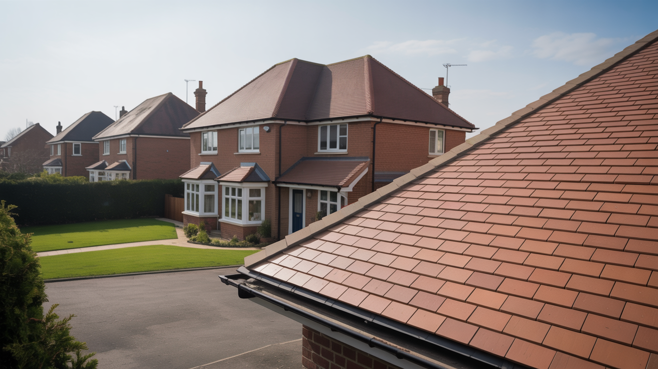 Newly completed professional roofing project